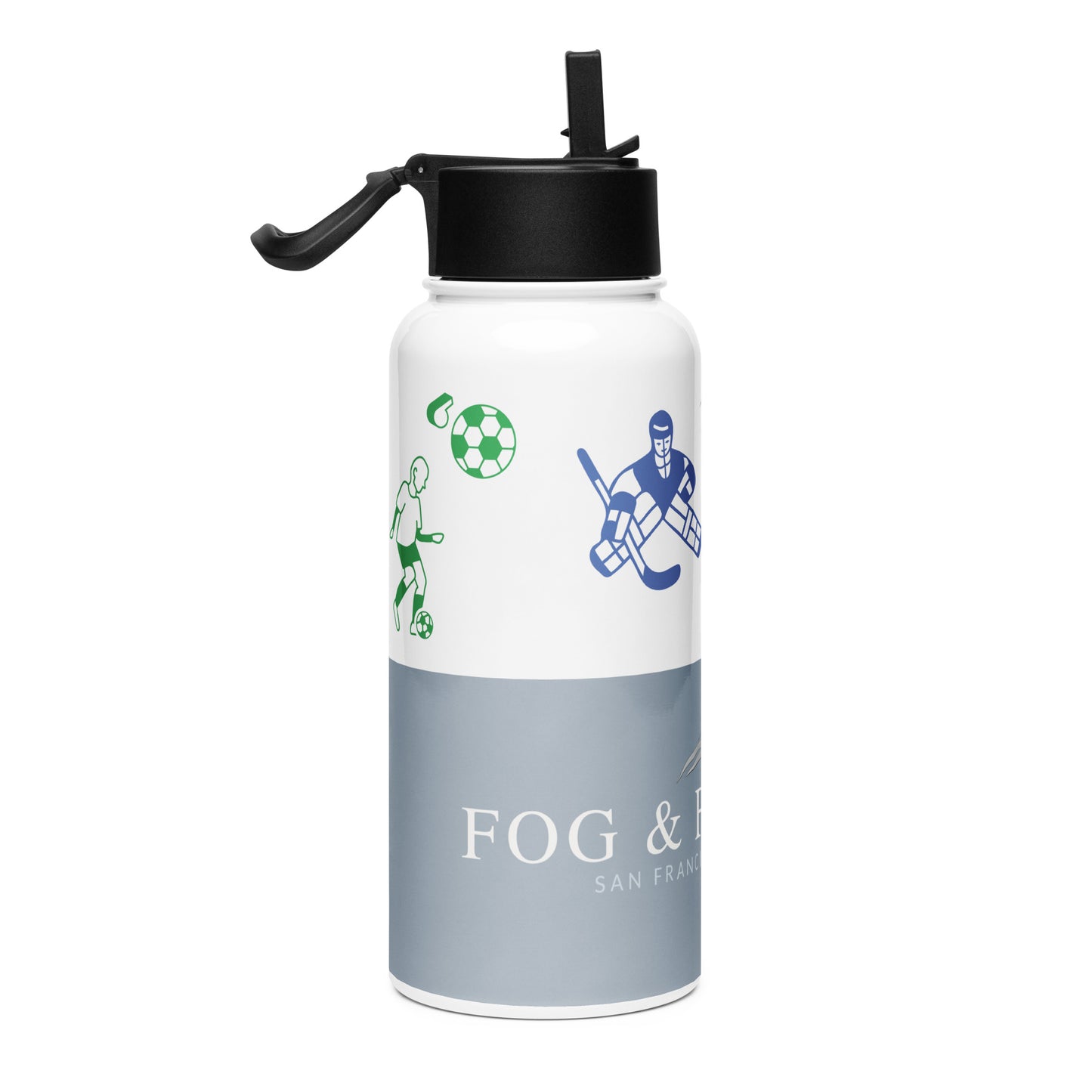 Ocean Beach water bottle 32oz right — Fog & Foundry