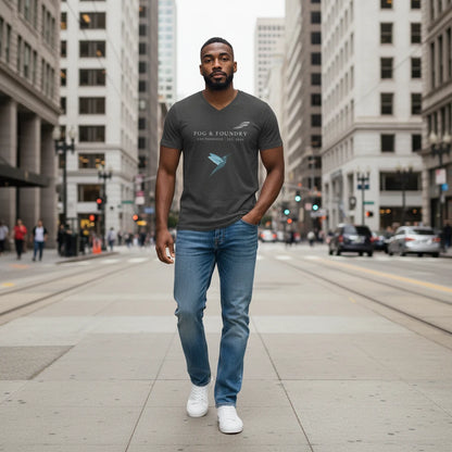 V-Neck T-Shirt, Unisex Soft Cotton V Neck Tee, San Francisco Basic Tee, Everyday Layering Shirt, Gift for Him