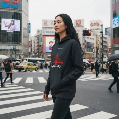 San Francisco Hoodie, Golden Gate Bridge Hoodie, Unisex Heavyweight Cotton Pullover, Cozy Streetwear, SF Souvenir Gift, California
