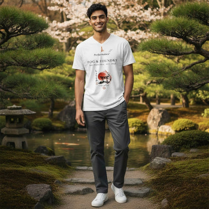 Japanese Streetwear T-Shirt, Tokyo Graphic V-Neck Tee, Rising Sun Aesthetic Shirt, Two Sided Print, Unisex Cotton Tee, Gift