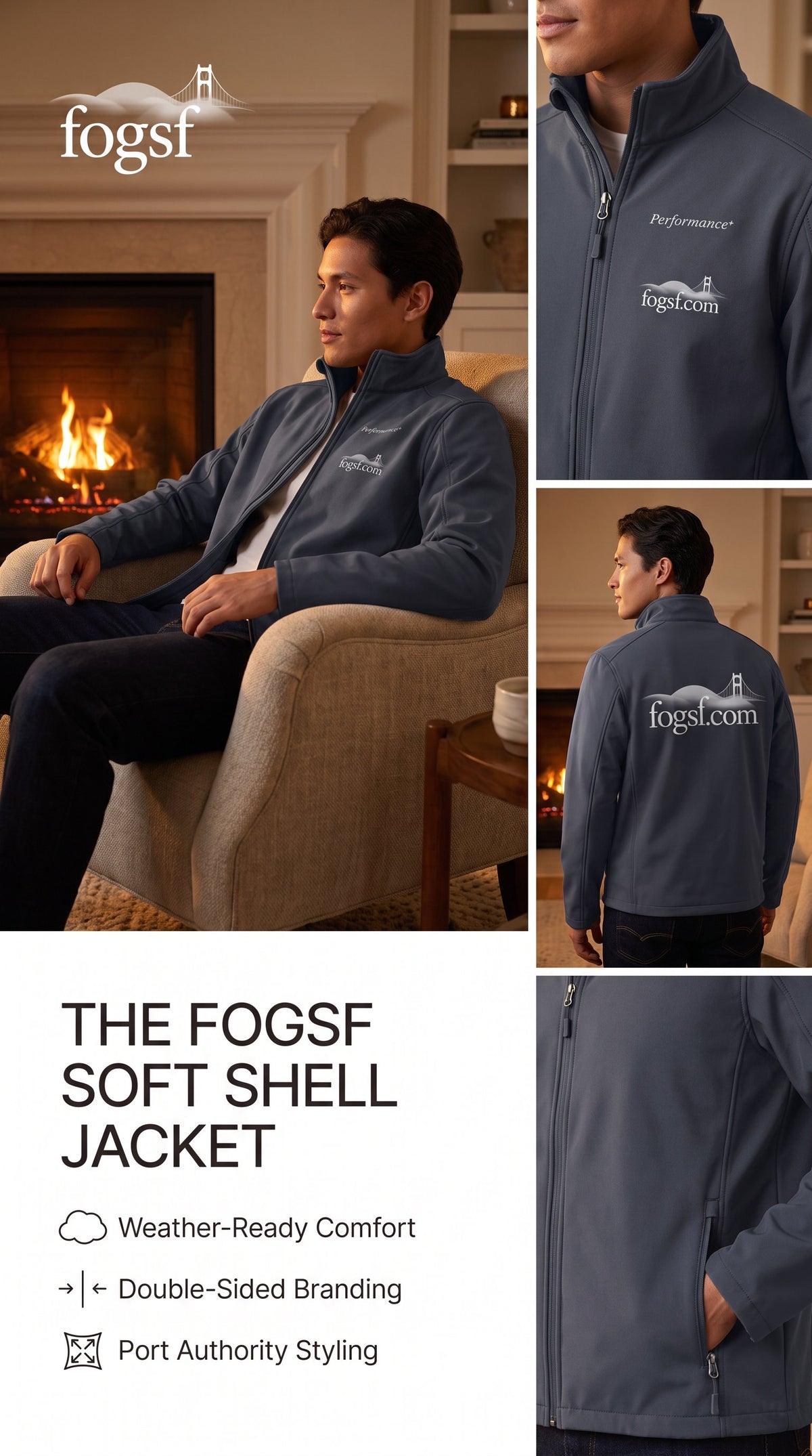 FOGSF Golden Gate Soft Shell Jacket | Fog & Foundry