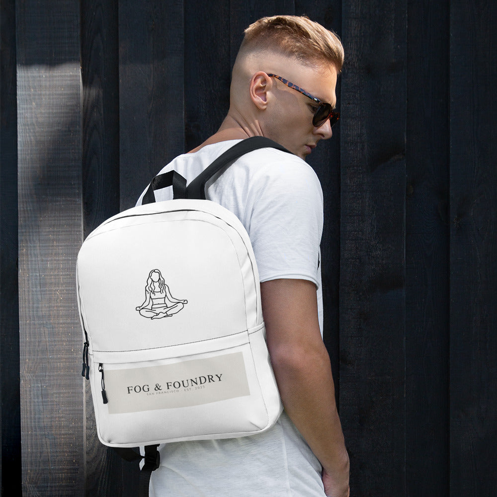 Water-resistant backpack 15 inch laptop sleeve front — Fog & Foundry