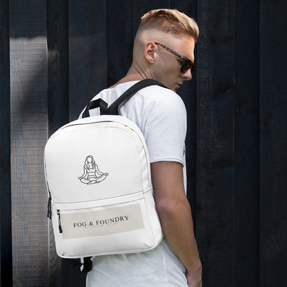 Water-resistant backpack 15 inch laptop sleeve front — Fog & Foundry