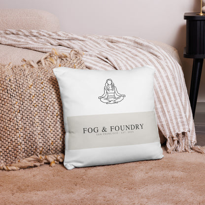 Throw pillow linen-feel 18x18 front view 2 — Fog & Foundry