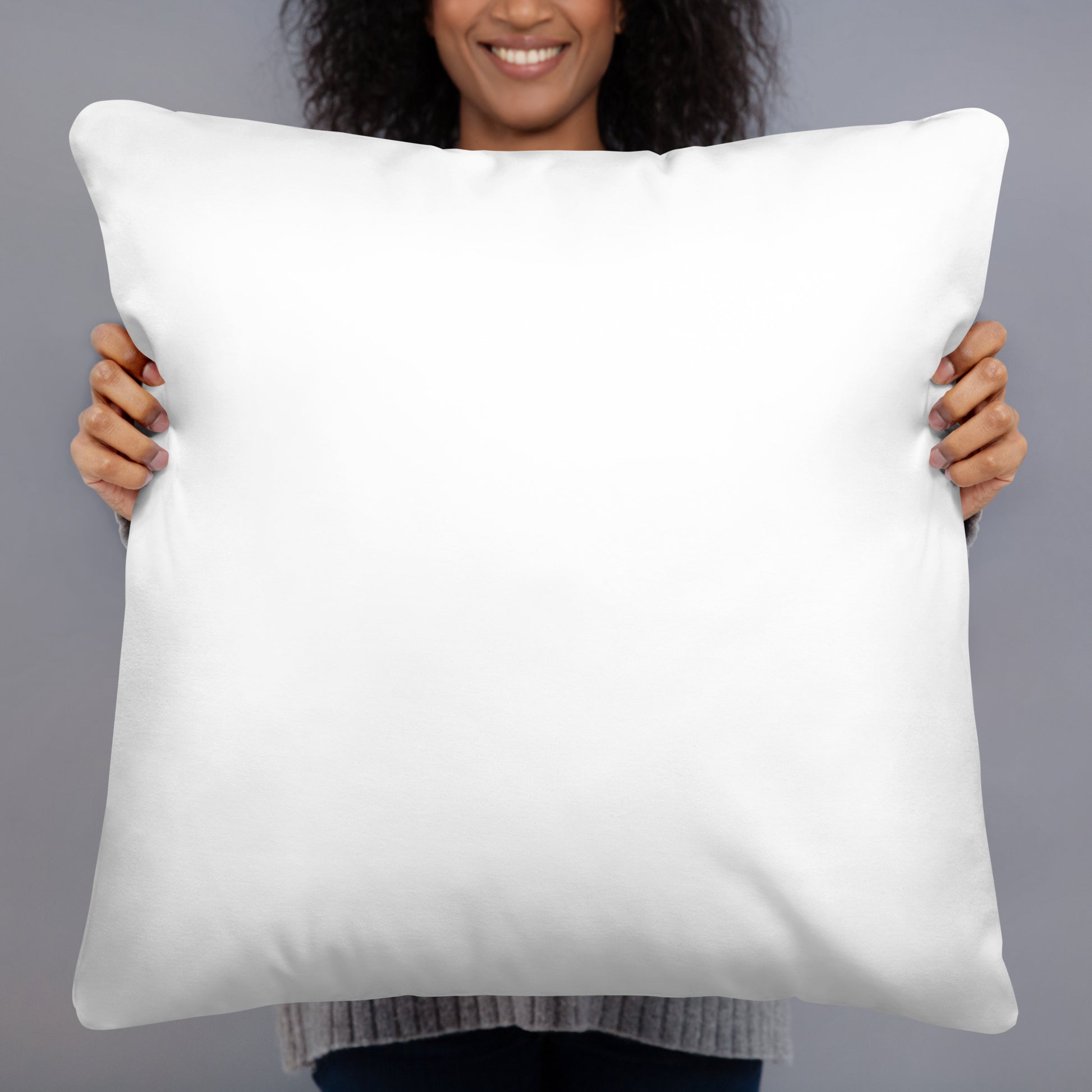 Throw pillow linen-feel 22x22 back — Fog & Foundry