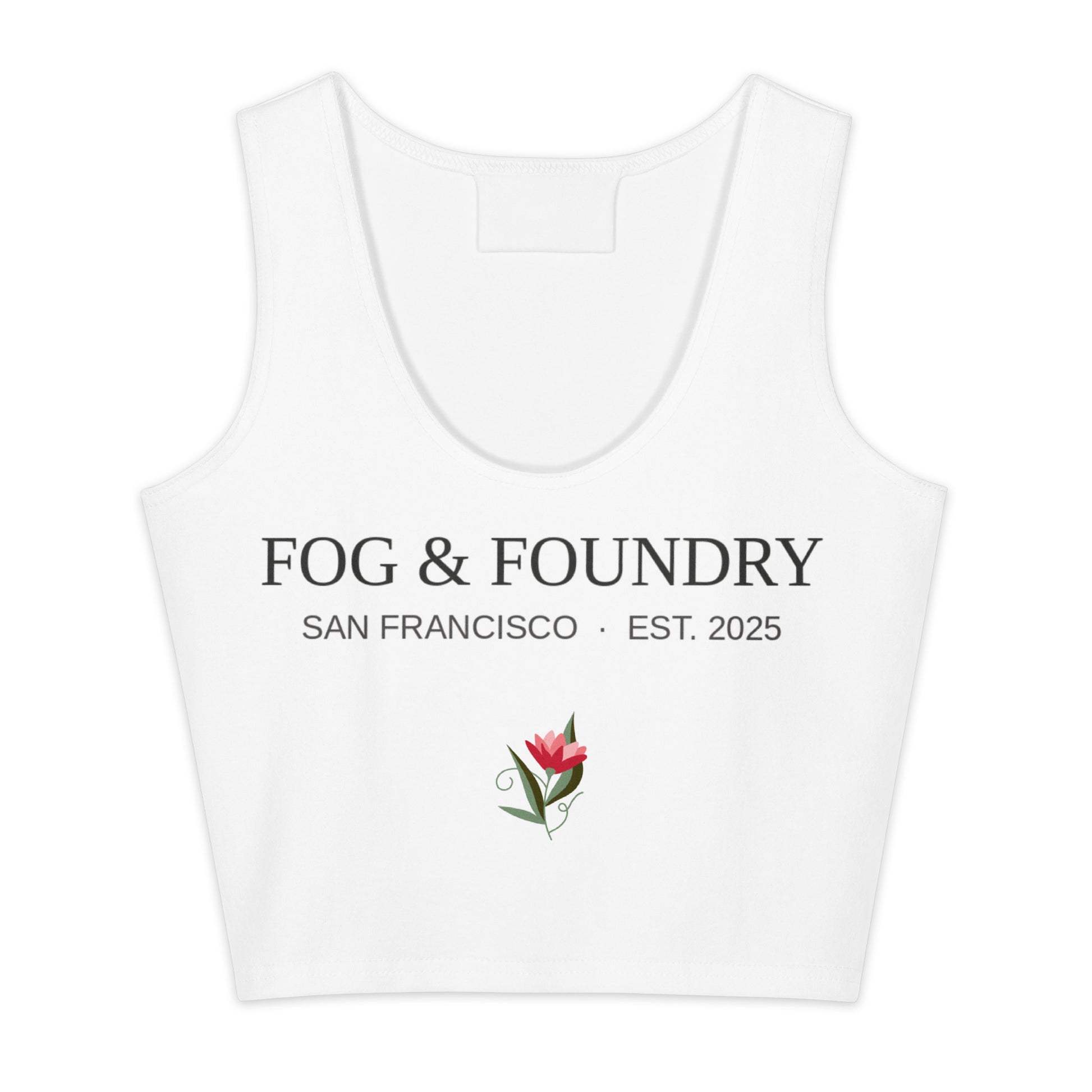 Cotton crop top heavyweight front — Fog & Foundry
