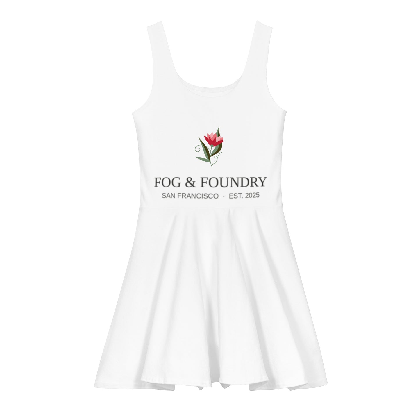 Cotton skater dress front — Fog & Foundry