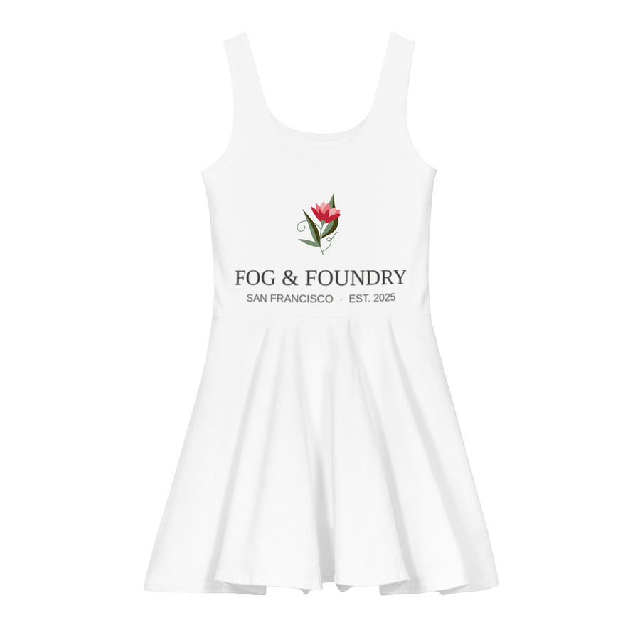 Cotton Skater Dress — Fitted Top, Flowy Skirt | Fog & Foundry