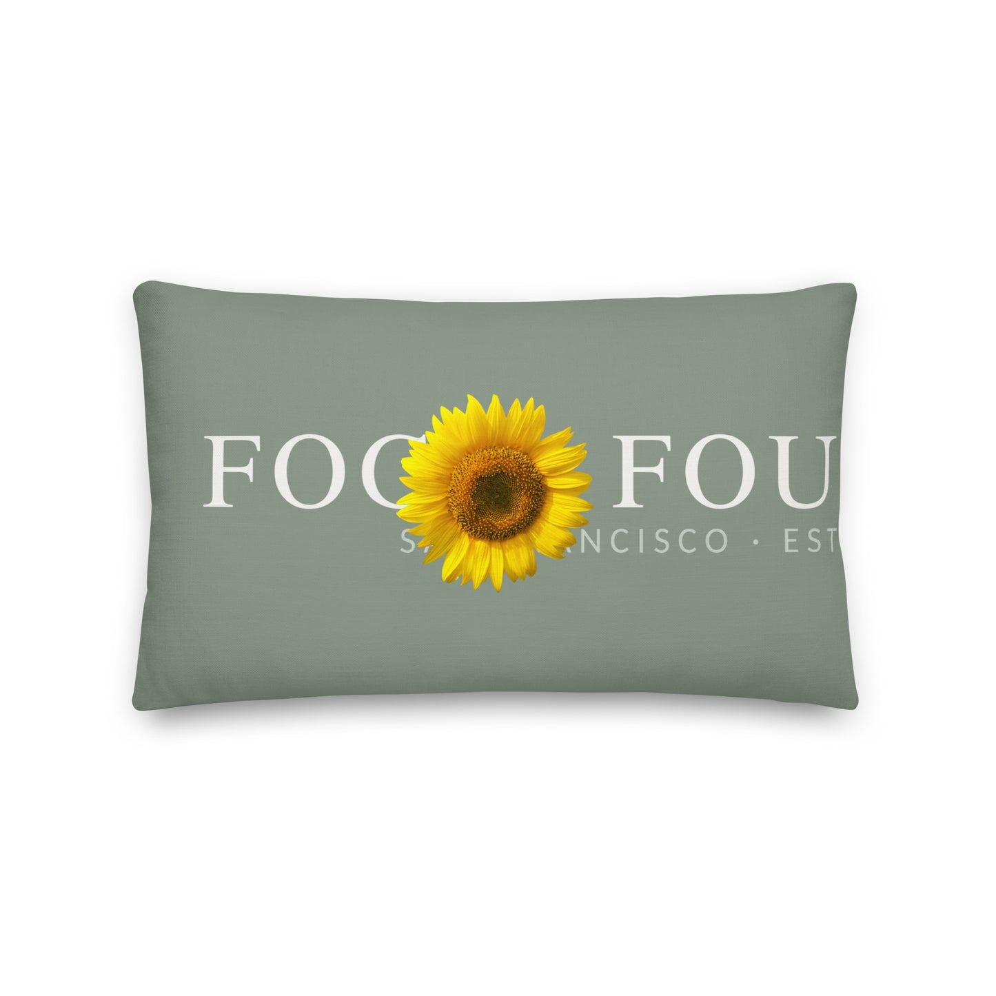 Linen-feel throw pillow 20x12 front — Fog & Foundry