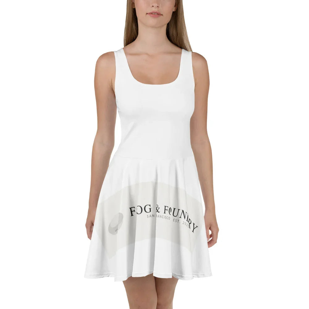 All-over print skater dress front — Fog & Foundry