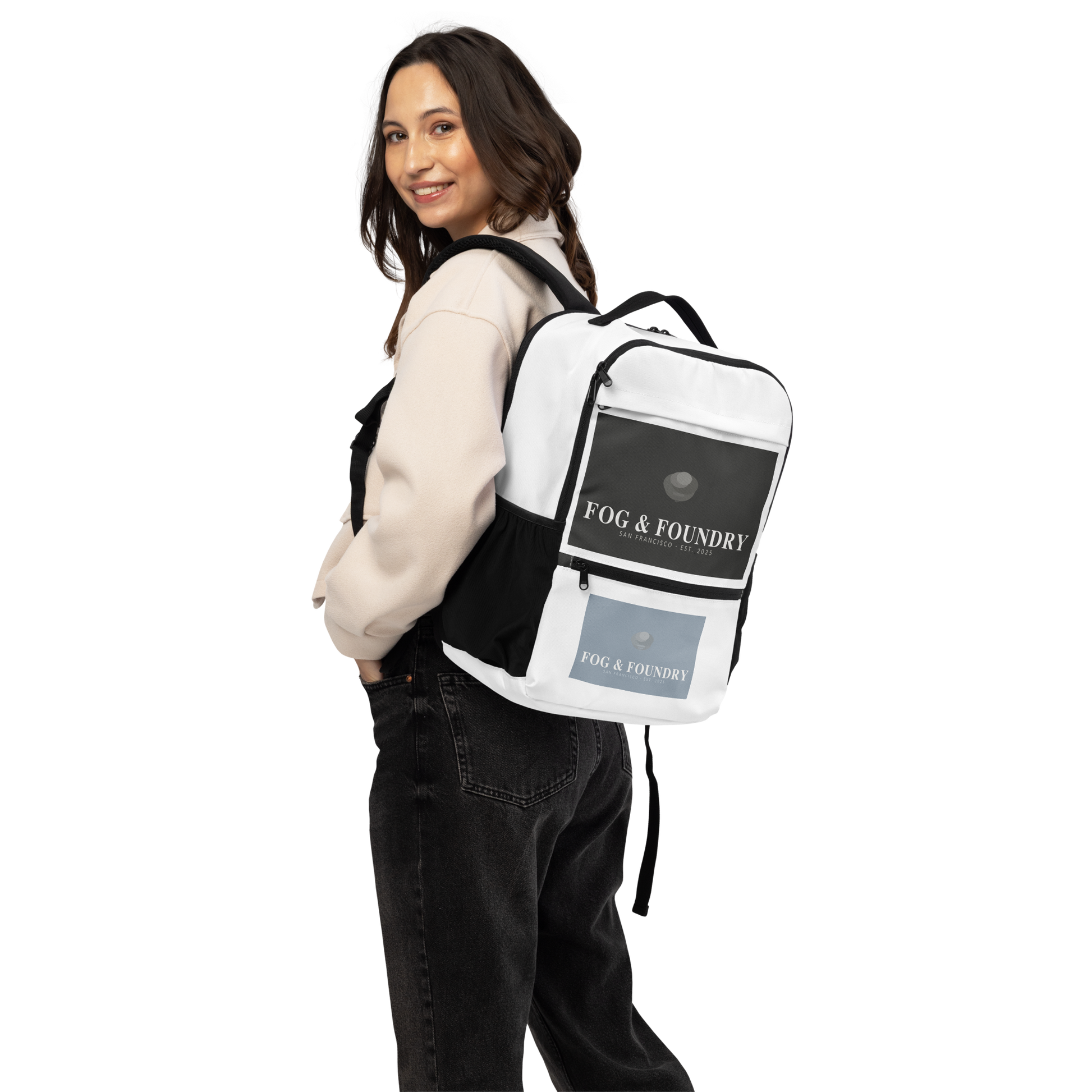 Utility backpack all-over print back — Fog & Foundry