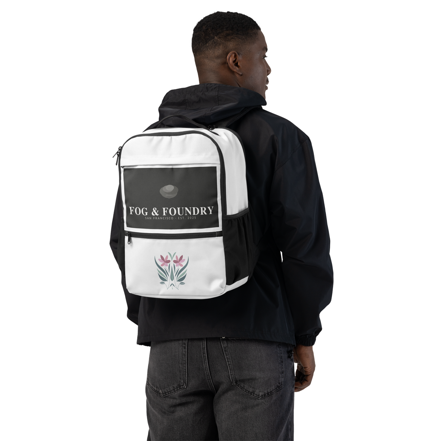 Canvas backpack No. 01 back view 2 — Fog & Foundry