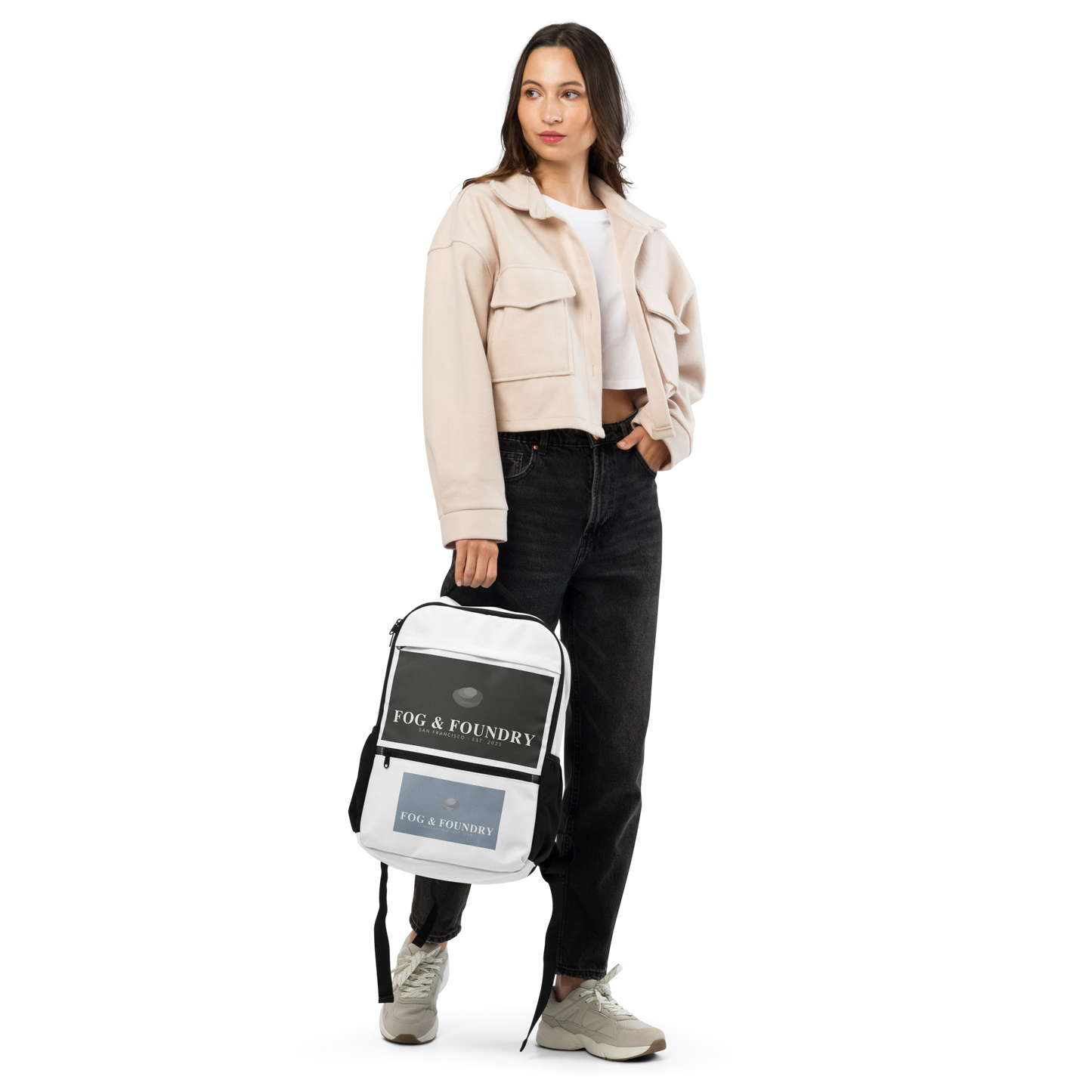 Utility backpack all-over print front — Fog & Foundry