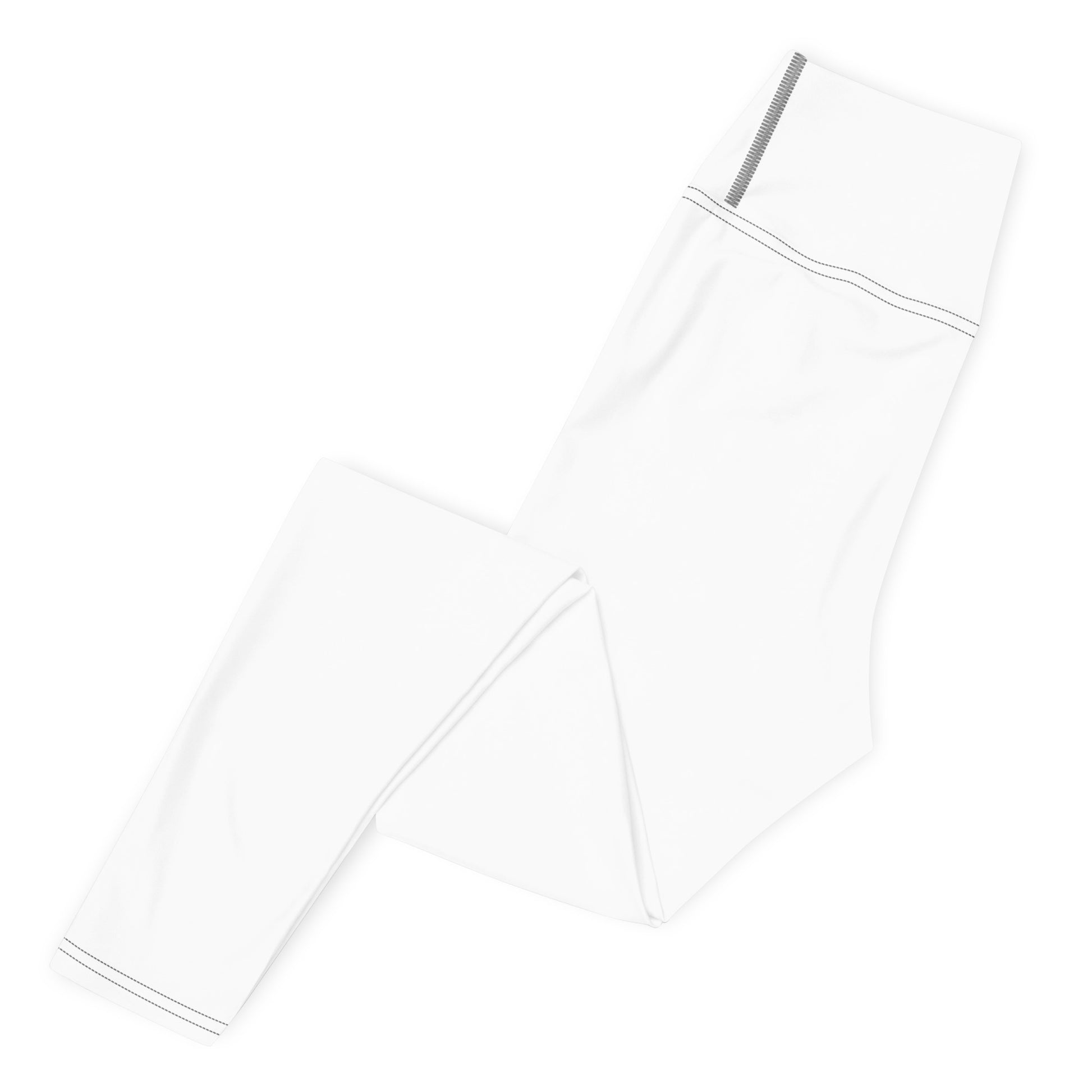 Yoga leggings high waist white left view 2 — Fog & Foundry