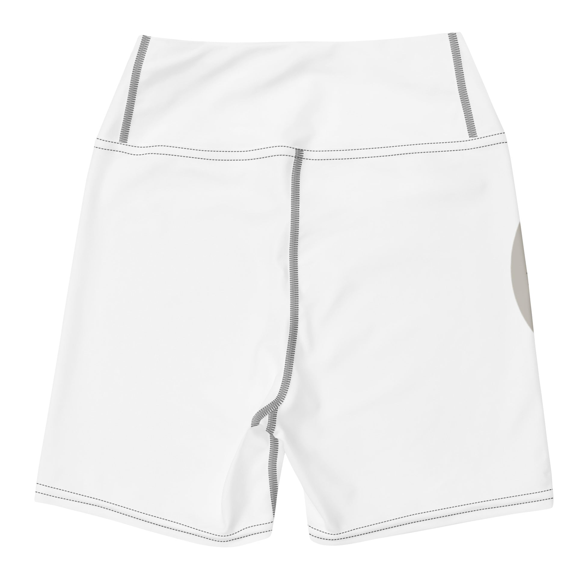 Yoga shorts high waist white back — Fog & Foundry