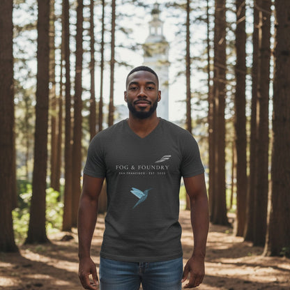 V-Neck T-Shirt, Unisex Soft Cotton V Neck Tee, San Francisco Basic Tee, Everyday Layering Shirt, Gift for Him