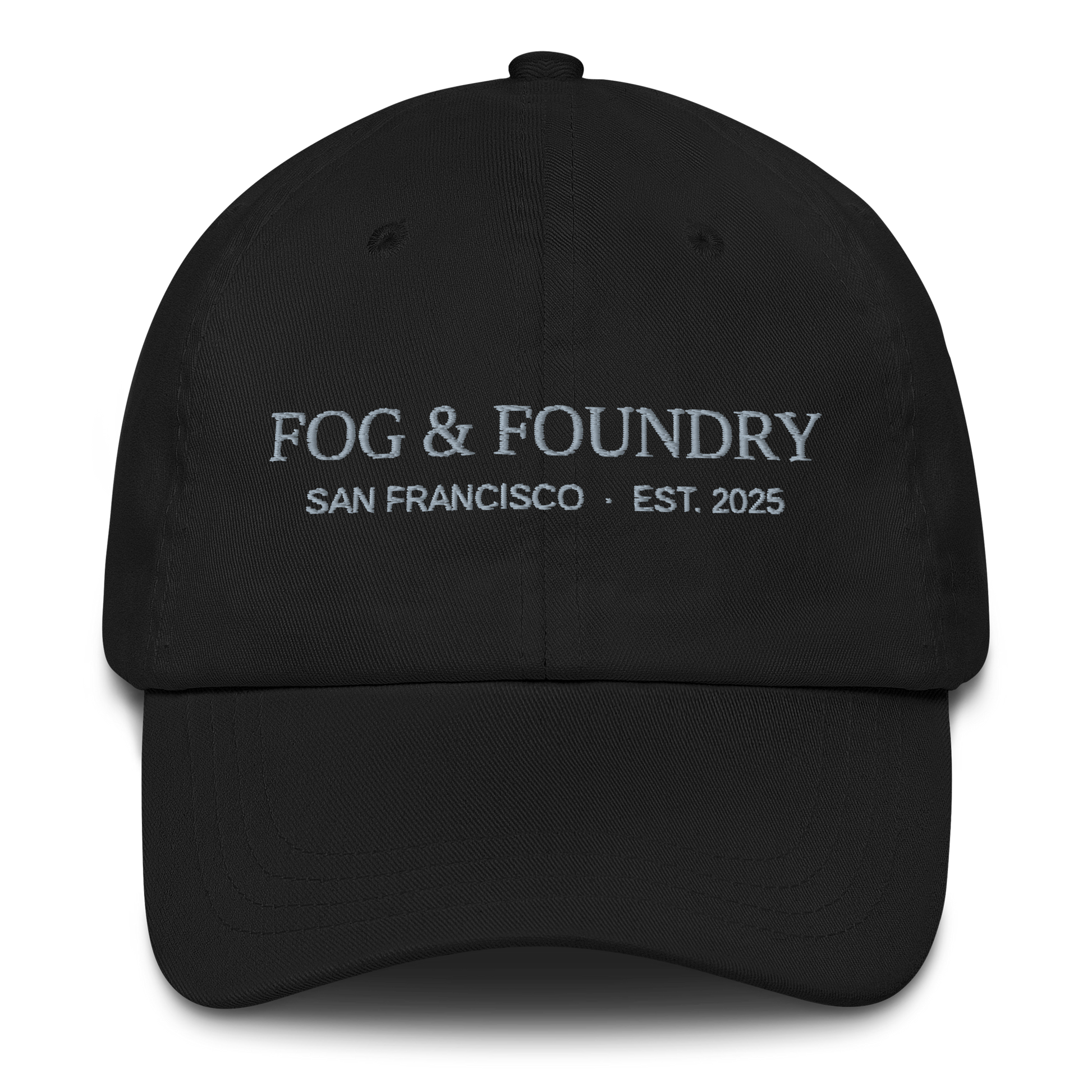Embroidered dad hat black — Fog & Foundry