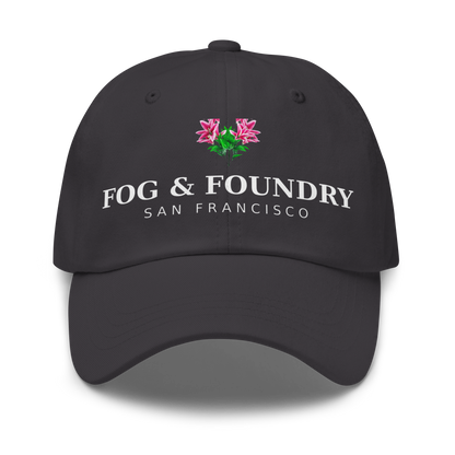 San Francisco flower hat dark grey front — Fog & Foundry