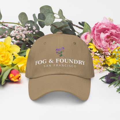 SF sports hat khaki front — Fog & Foundry