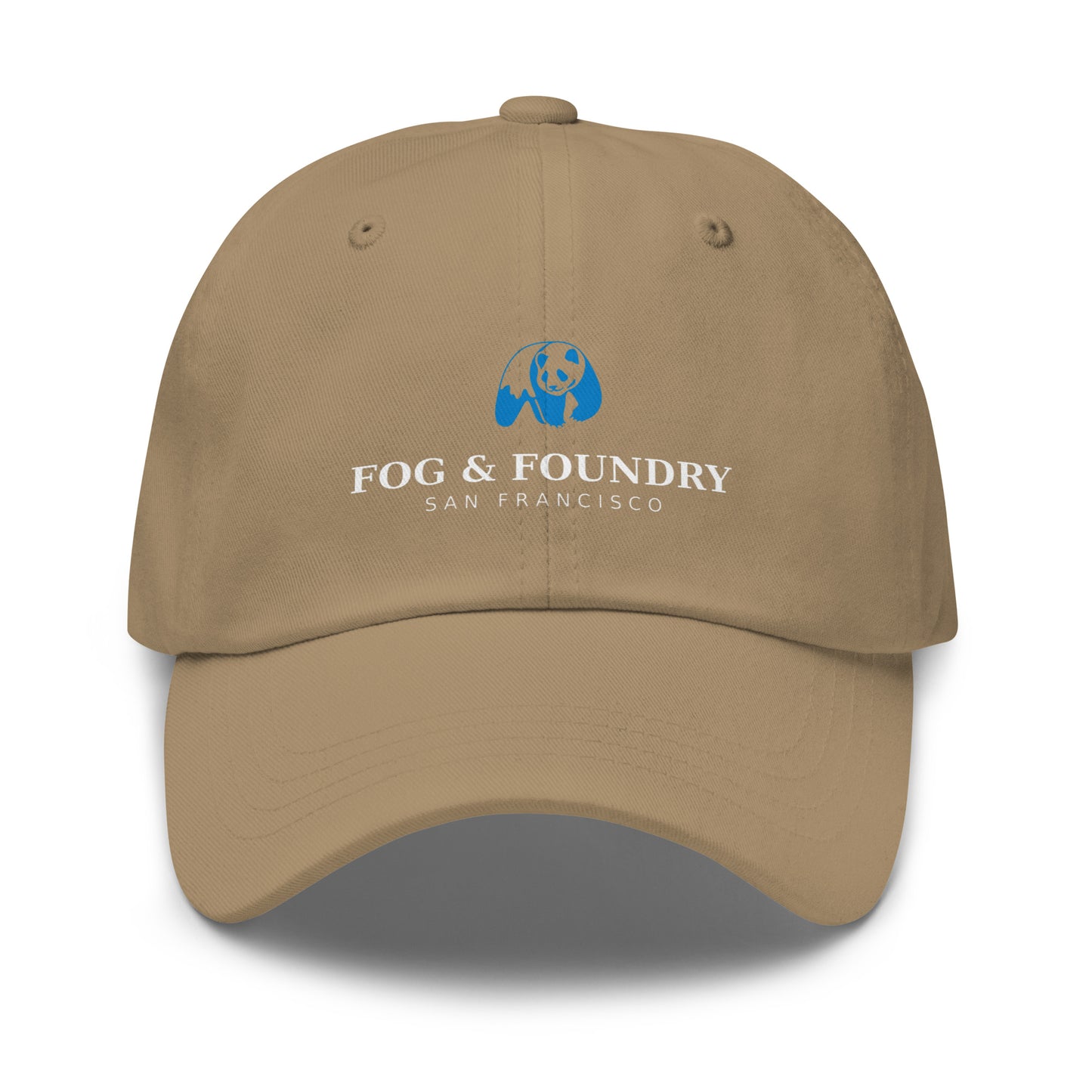 San Francisco dad panda hat khaki front — Fog & Foundry
