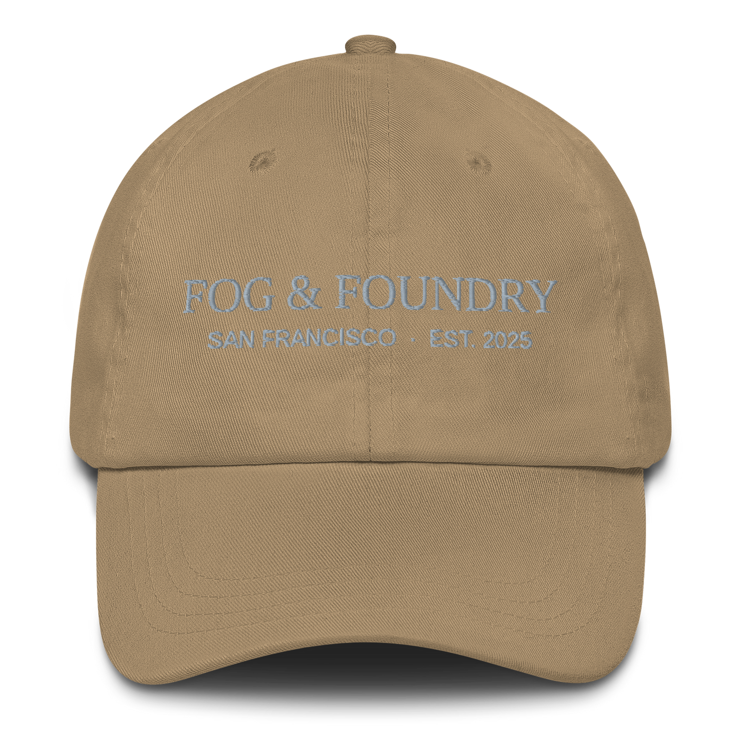 Embroidered dad hat khaki — Fog & Foundry
