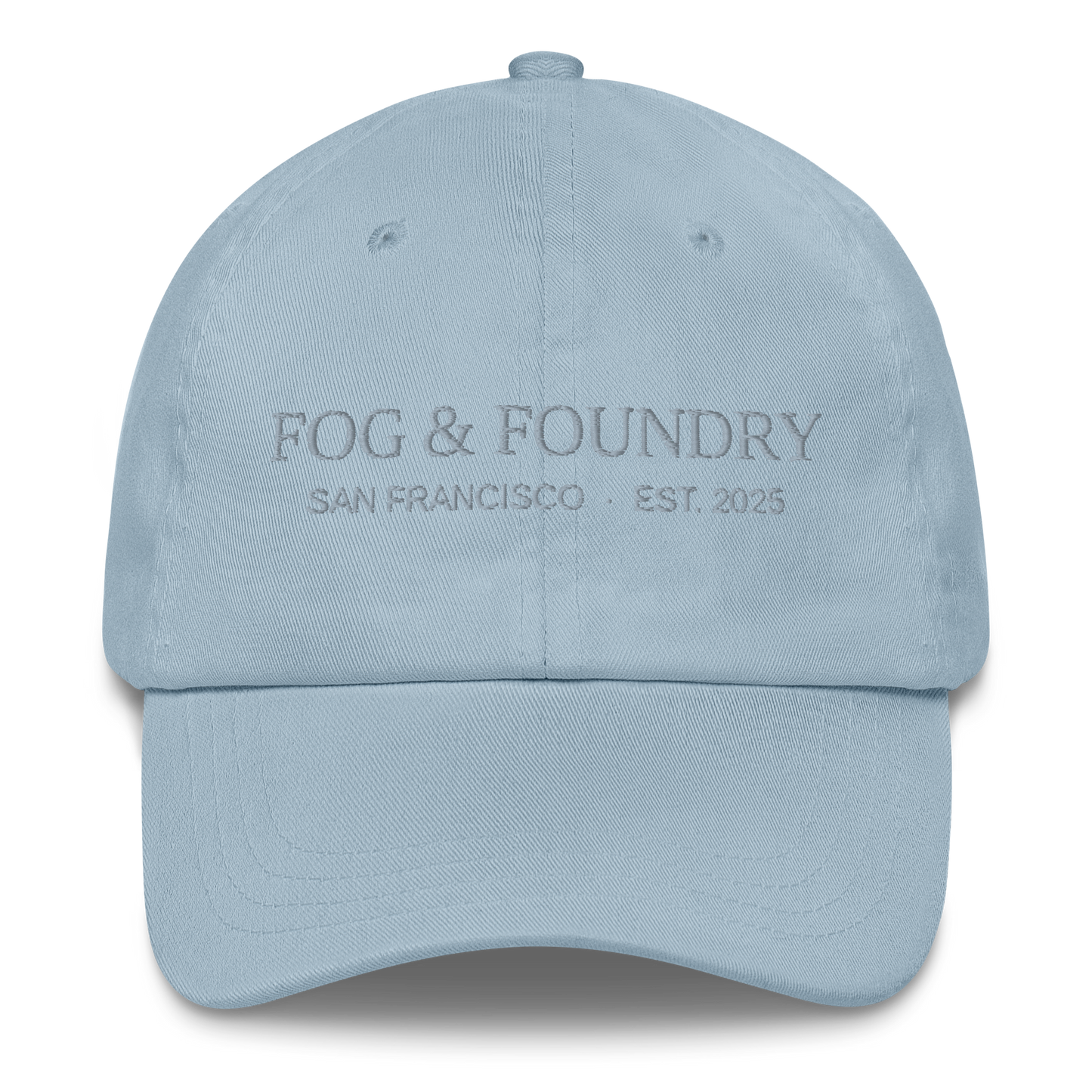 Embroidered dad hat light blue — Fog & Foundry