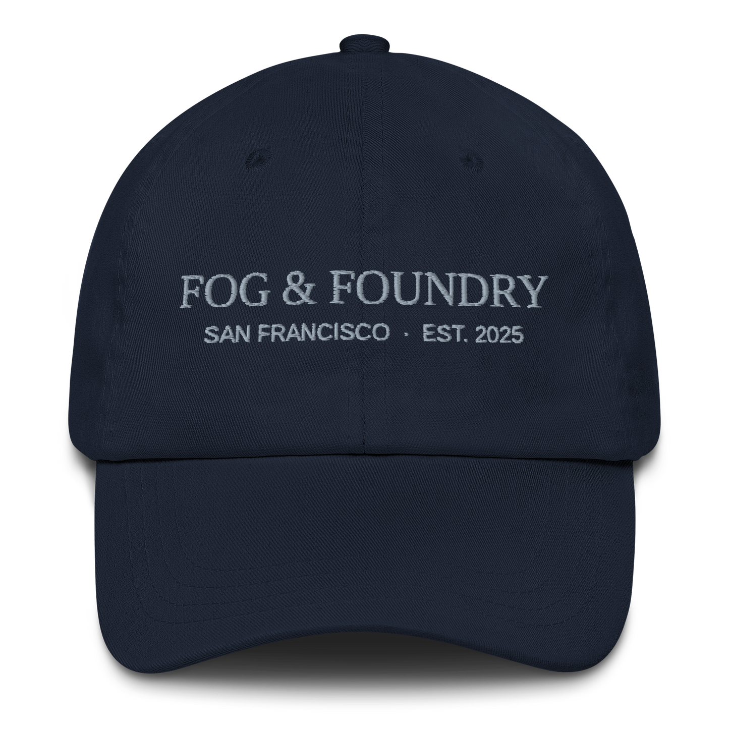 Embroidered dad hat navy — Fog & Foundry