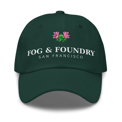 San Francisco flower hat spruce front — Fog & Foundry