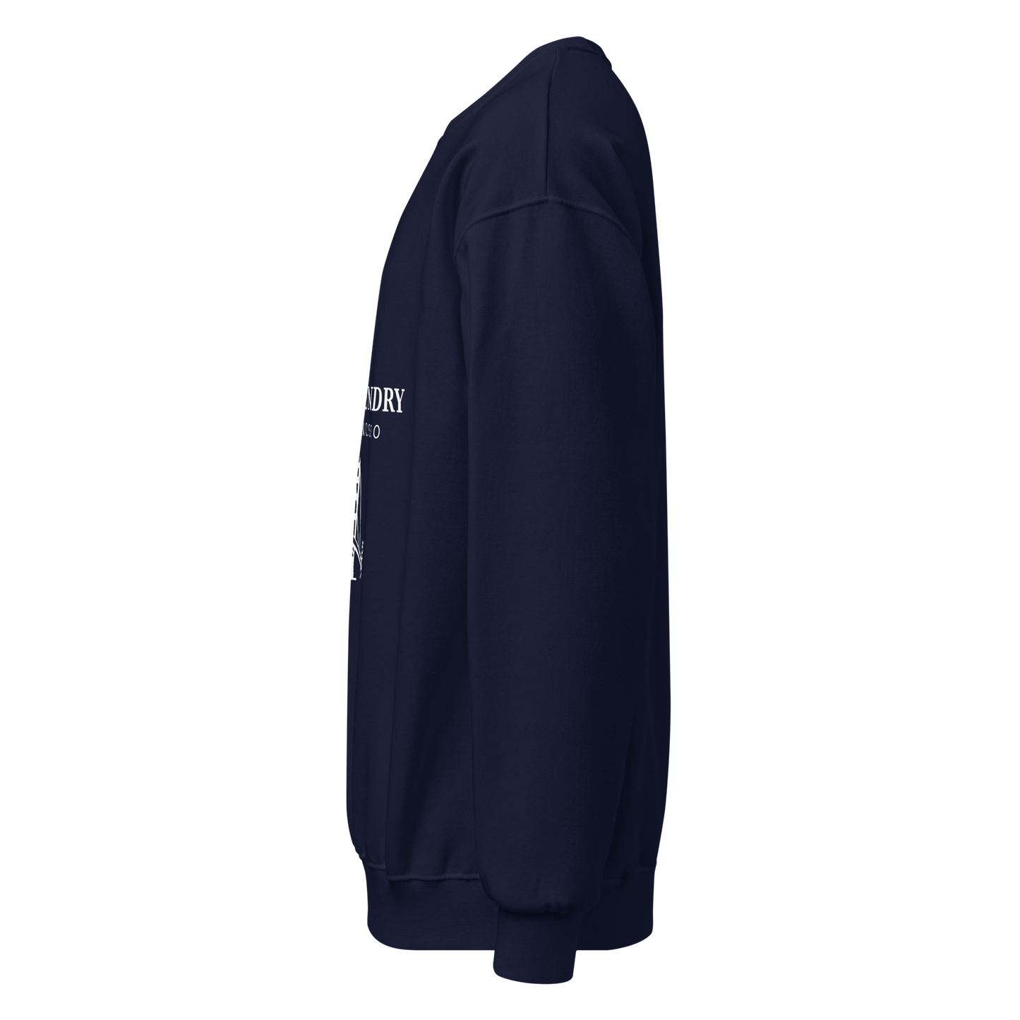 Cotton-blend crewneck sweatshirt navy left — Fog & Foundry