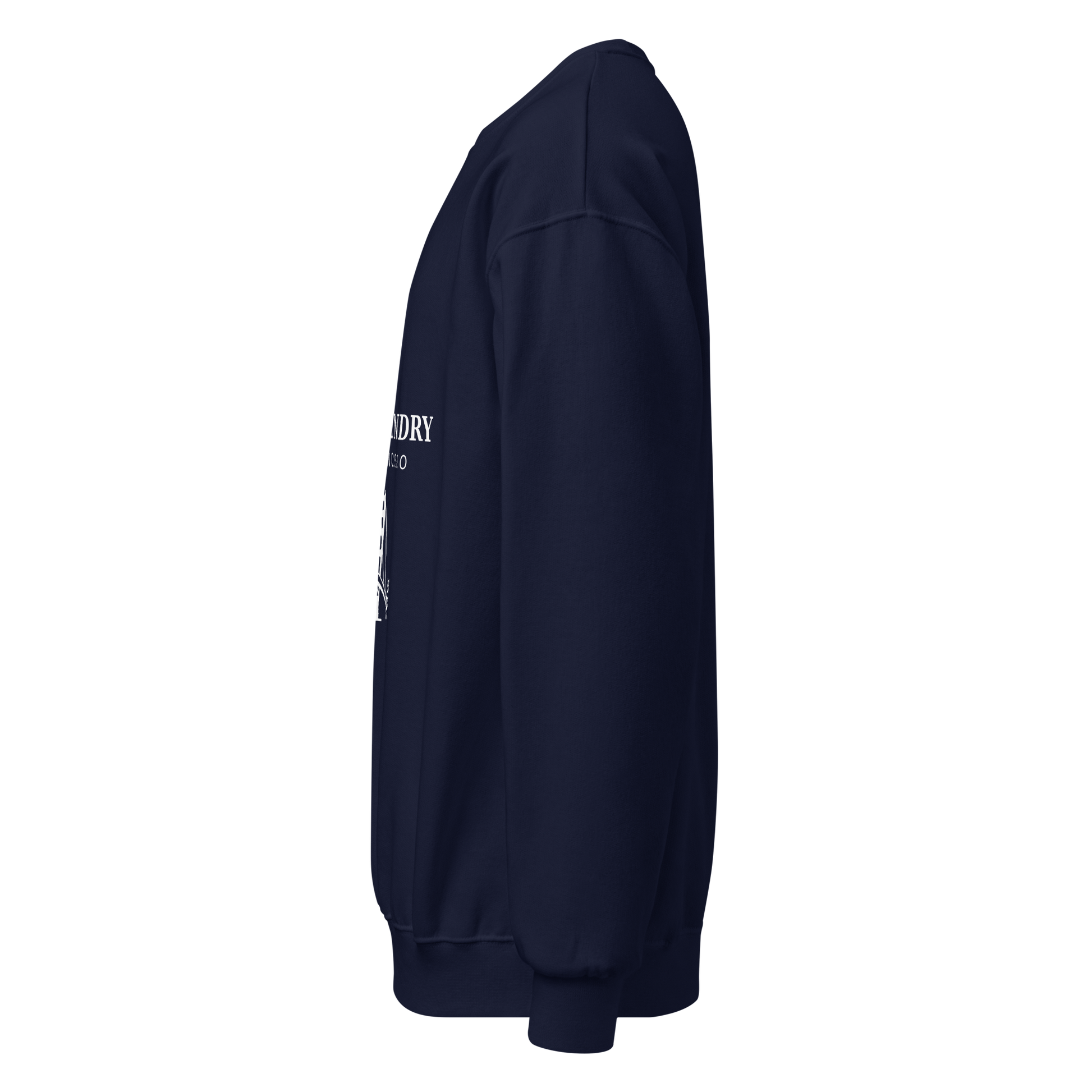 Cotton-blend crewneck sweatshirt navy left — Fog & Foundry