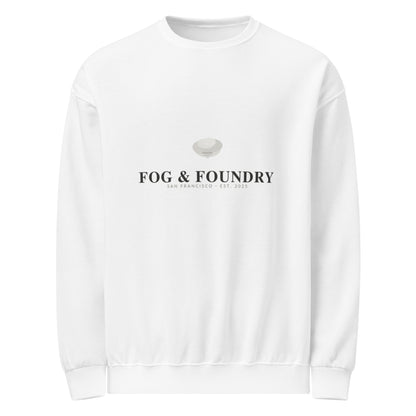 Crew neck sweatshirt white front — Fog & Foundry