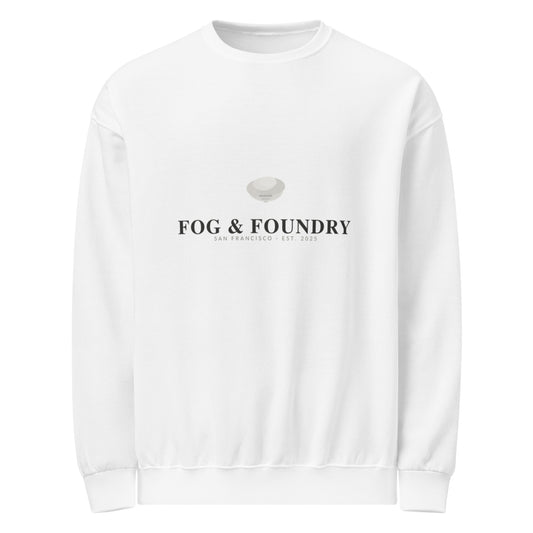 Crew neck sweatshirt white front — Fog & Foundry