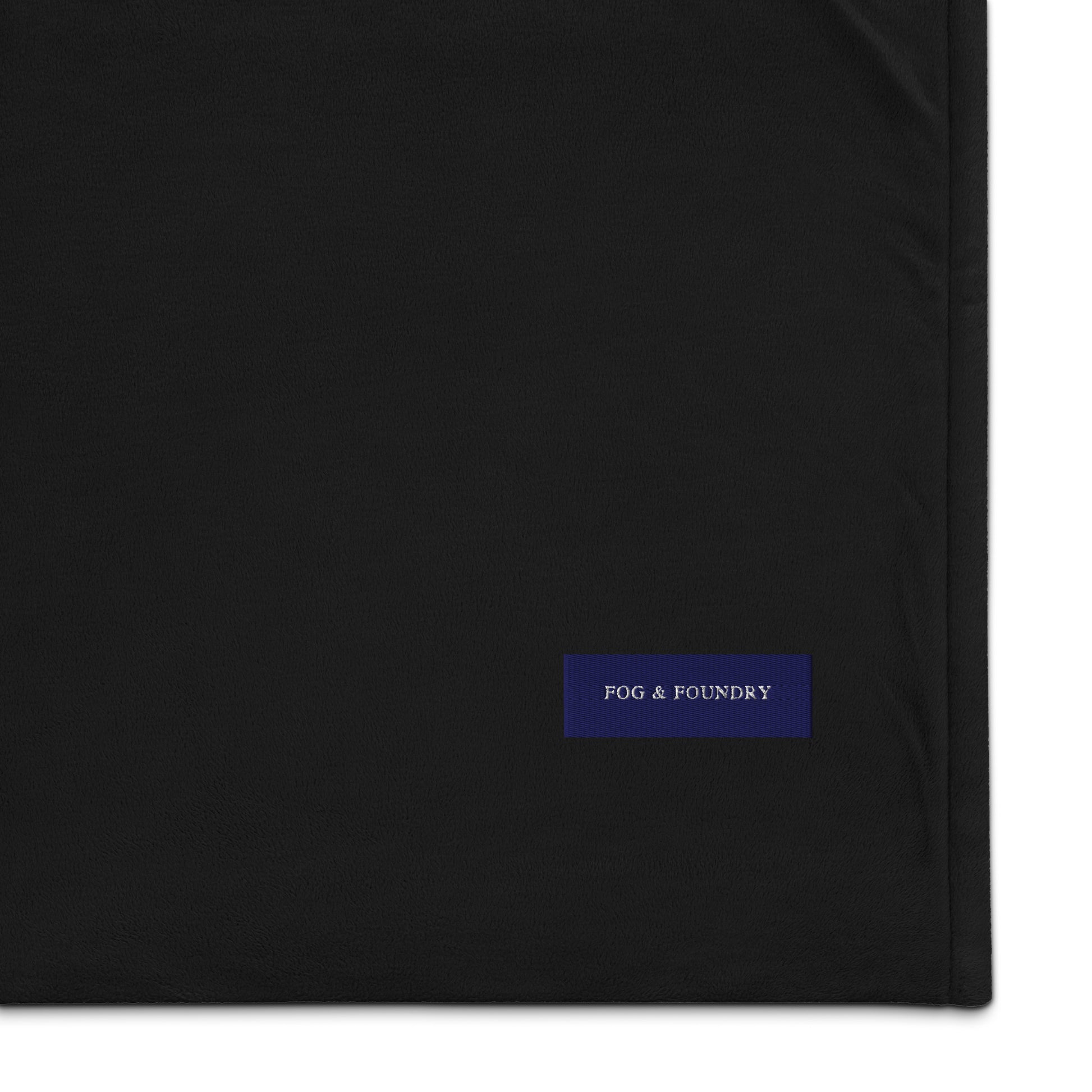 Premium foggy sherpa blanket zoomed in — Fog & Foundry