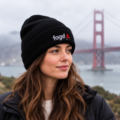FOGSF San Francisco Embroidered Beanie | Golden Gate Bridge