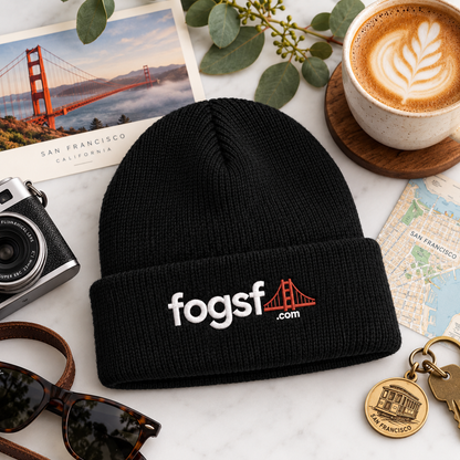 FOGSF San Francisco Embroidered Beanie | Golden Gate Bridge
