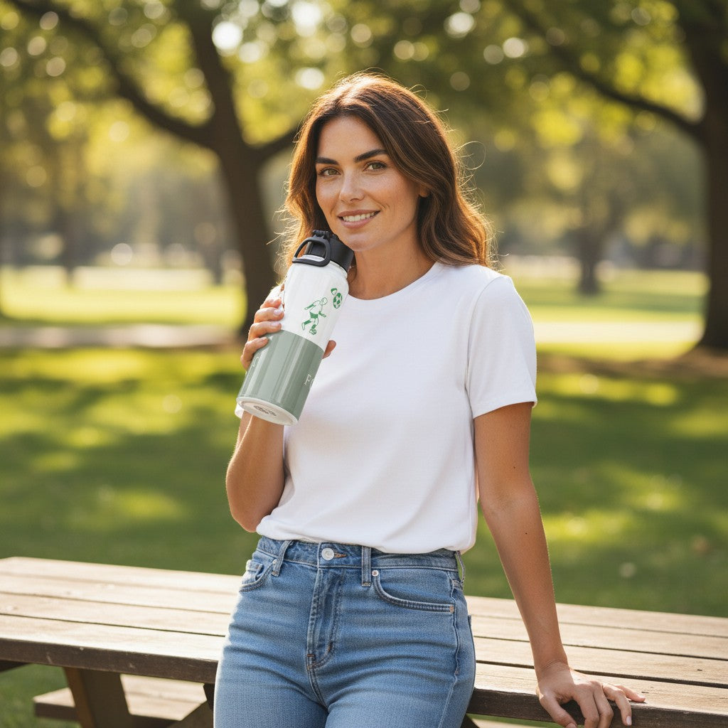 Fog & Foundry Marina Bottle water bottle with sleek design, featuring a clear body and secure cap for on-the-go hydration.