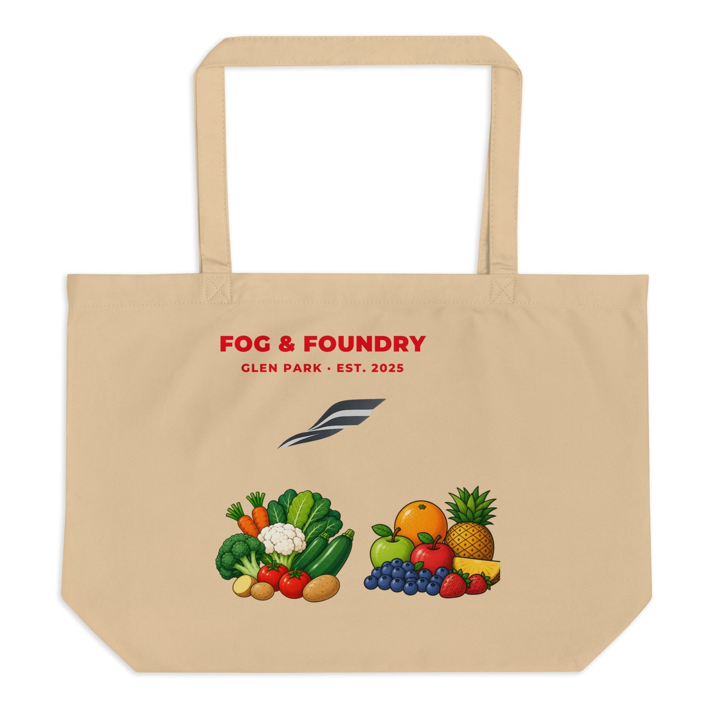 Fog & Foundry Large Organic Cotton Tote — Red II