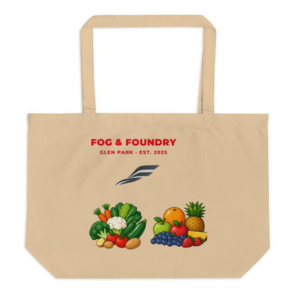 Fog & Foundry Large Organic Cotton Tote — Red II