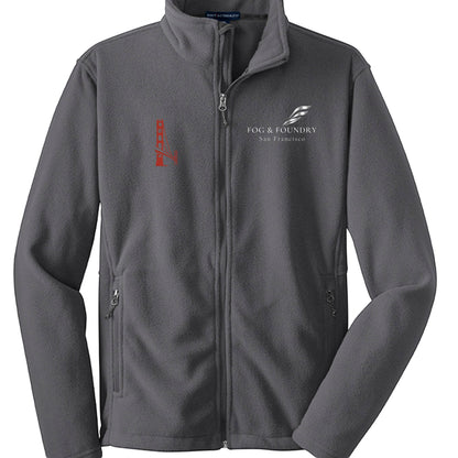Full-zip fleece jacket by Fog & Foundry featuring a soft, cozy fabric and a stylish design, shown in a front view.