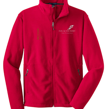 Full-zip fleece jacket by Fog & Foundry featuring a cozy design and soft fabric, shown in a front view.