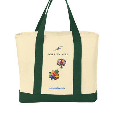 All purpose tote bag natural spruce back — Fog & Foundry