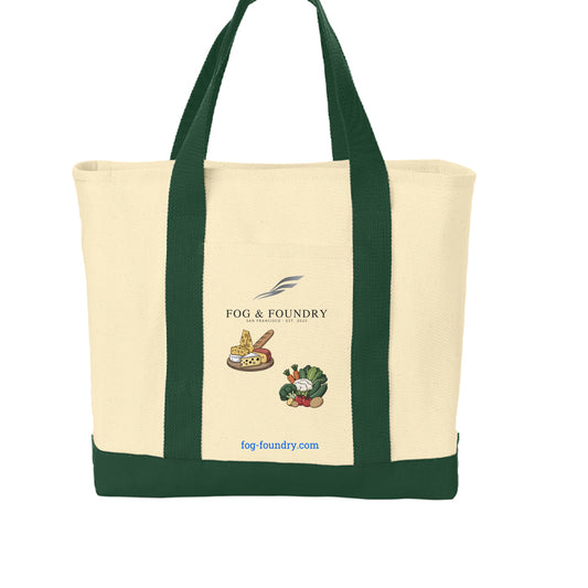 All purpose tote bag natural spruce front — Fog & Foundry
