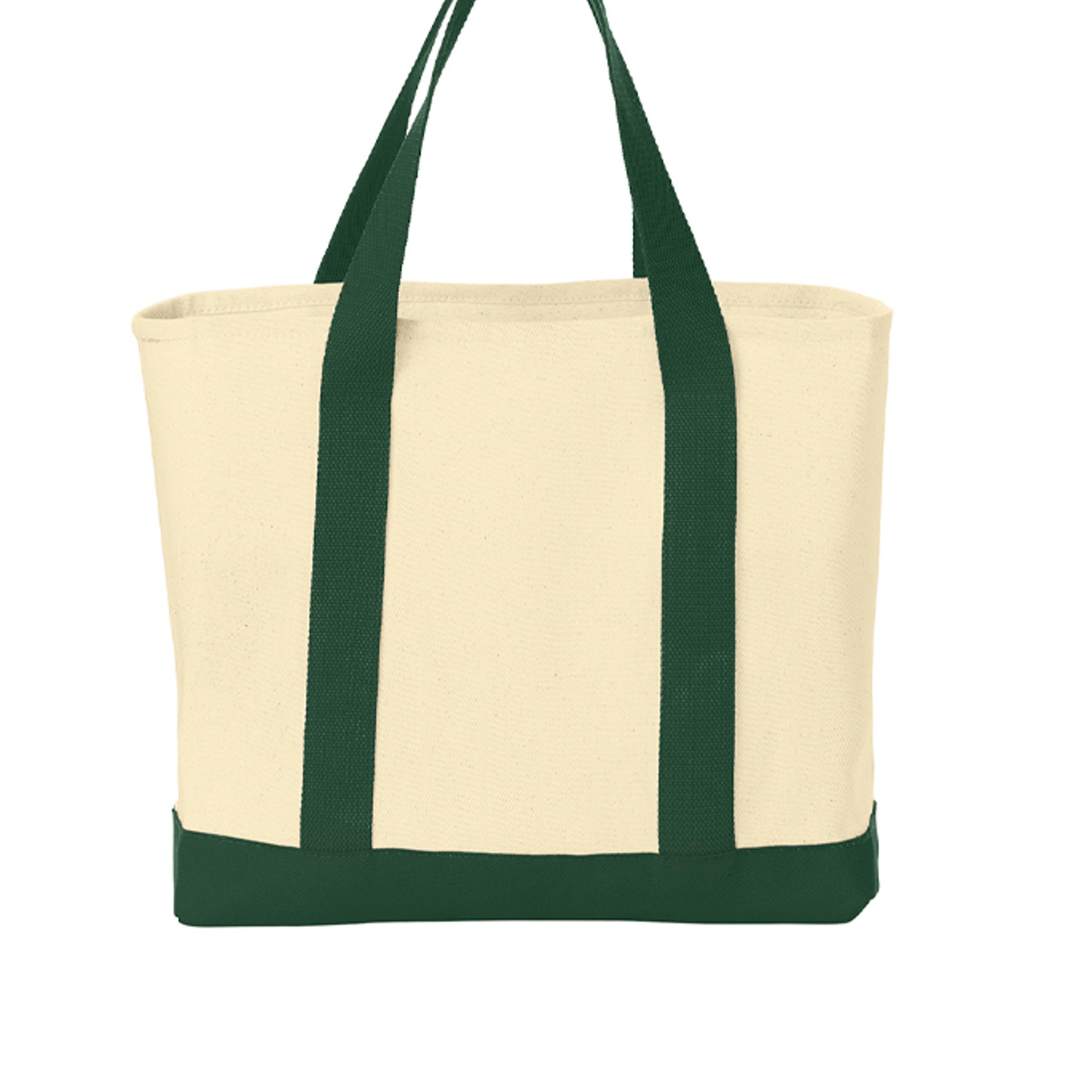 Light beige cotton tote bag by Fog & Foundry with sturdy handles and simple design, perfect for everyday use.