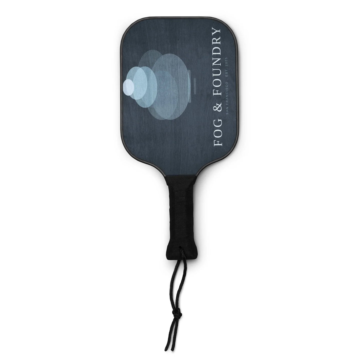 Fog & Foundry SF Pickleball Paddle Set featuring wooden paddles with a 7.5x15.5 inch surface, ready for outdoor play.