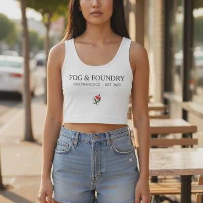 Cotton Crop Top — Heavyweight, Form-Fitting Stretch | Fog & Foundry