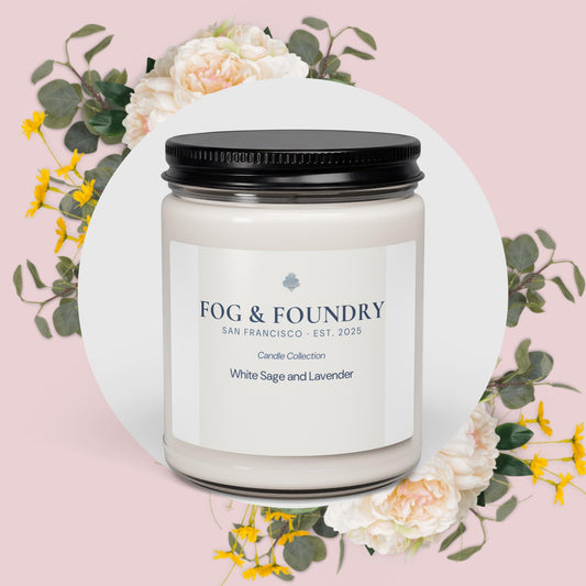 White Sage & Lavender Candle No. 04 — 7oz soy | Fog & Foundry