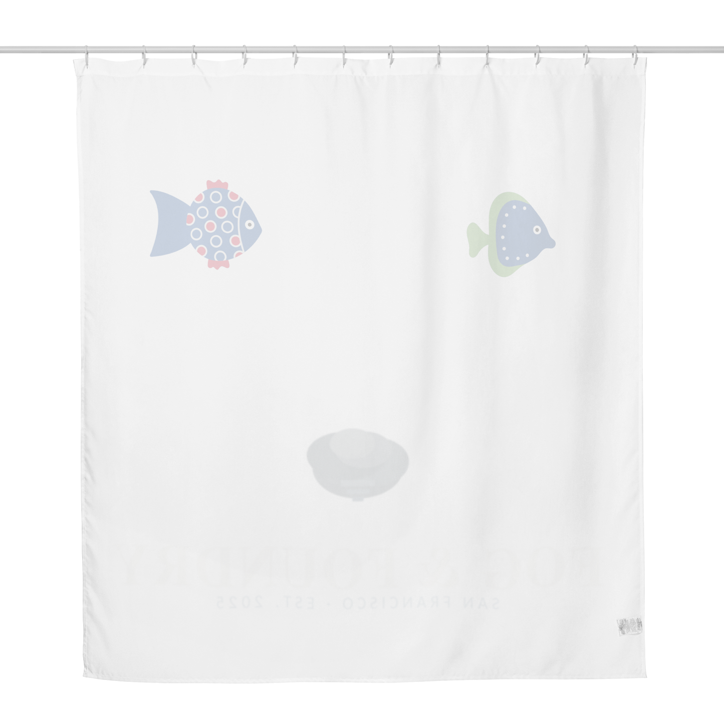 Water-resistant shower curtain 71x74 back — Fog & Foundry