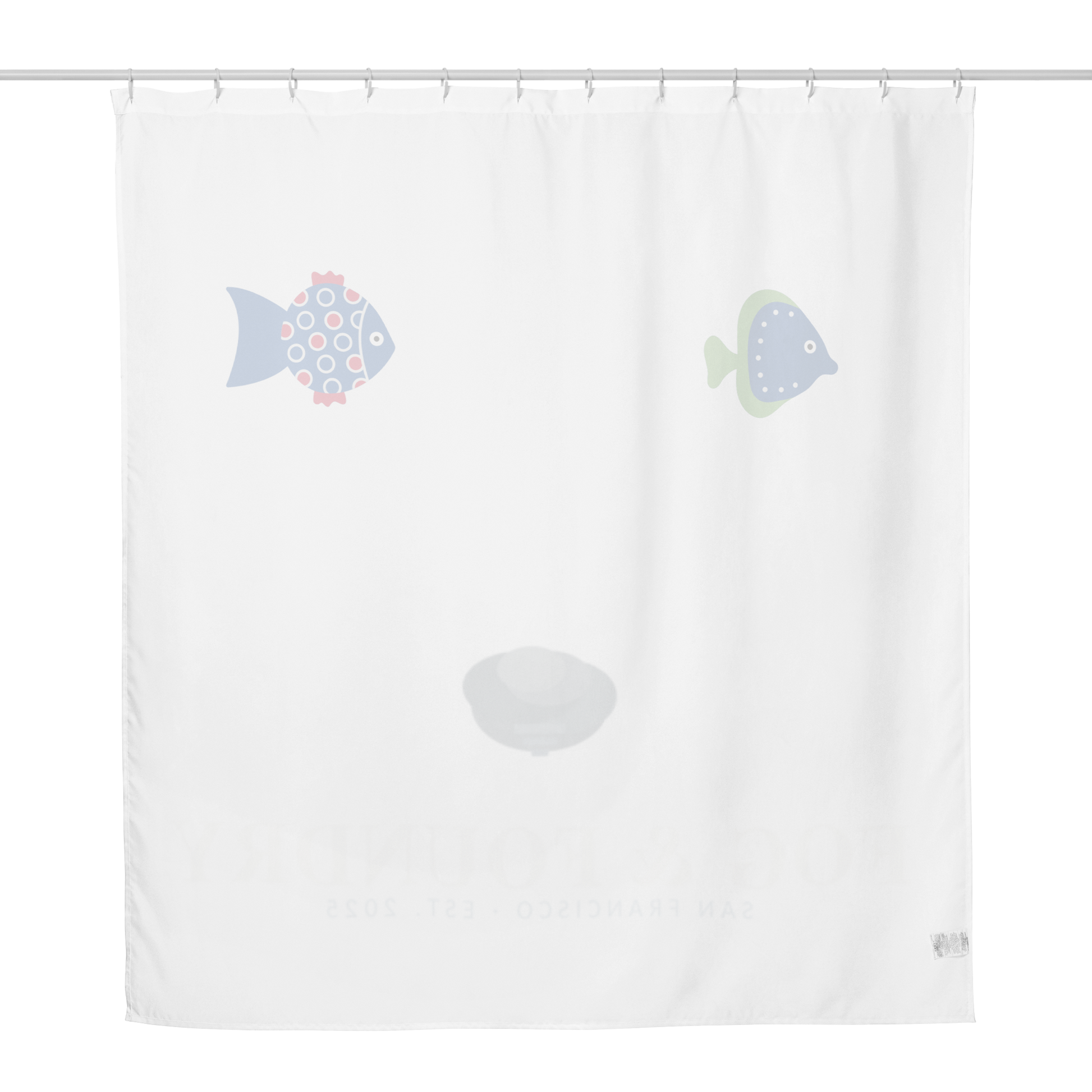 Water-resistant shower curtain 71x74 back — Fog & Foundry