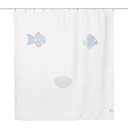 Water-resistant shower curtain 71x74 back — Fog & Foundry
