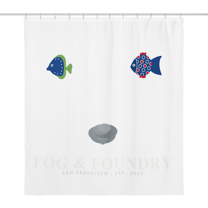 Water-resistant shower curtain 71x74 front — Fog & Foundry